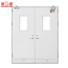 90 minutes fire rated hollow double leaf metal door&frame